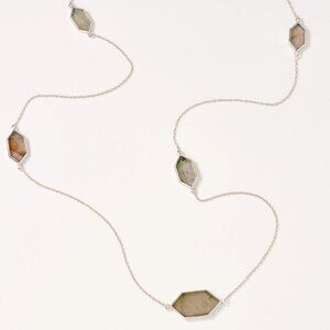 Generation Gems Fancy Gemstone 36" Station Necklace Sterling Silver